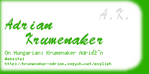 adrian krumenaker business card